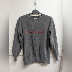 Comfort Colors Charcoal Crewneck Sweatshirt "I NEED A DIET COKE"